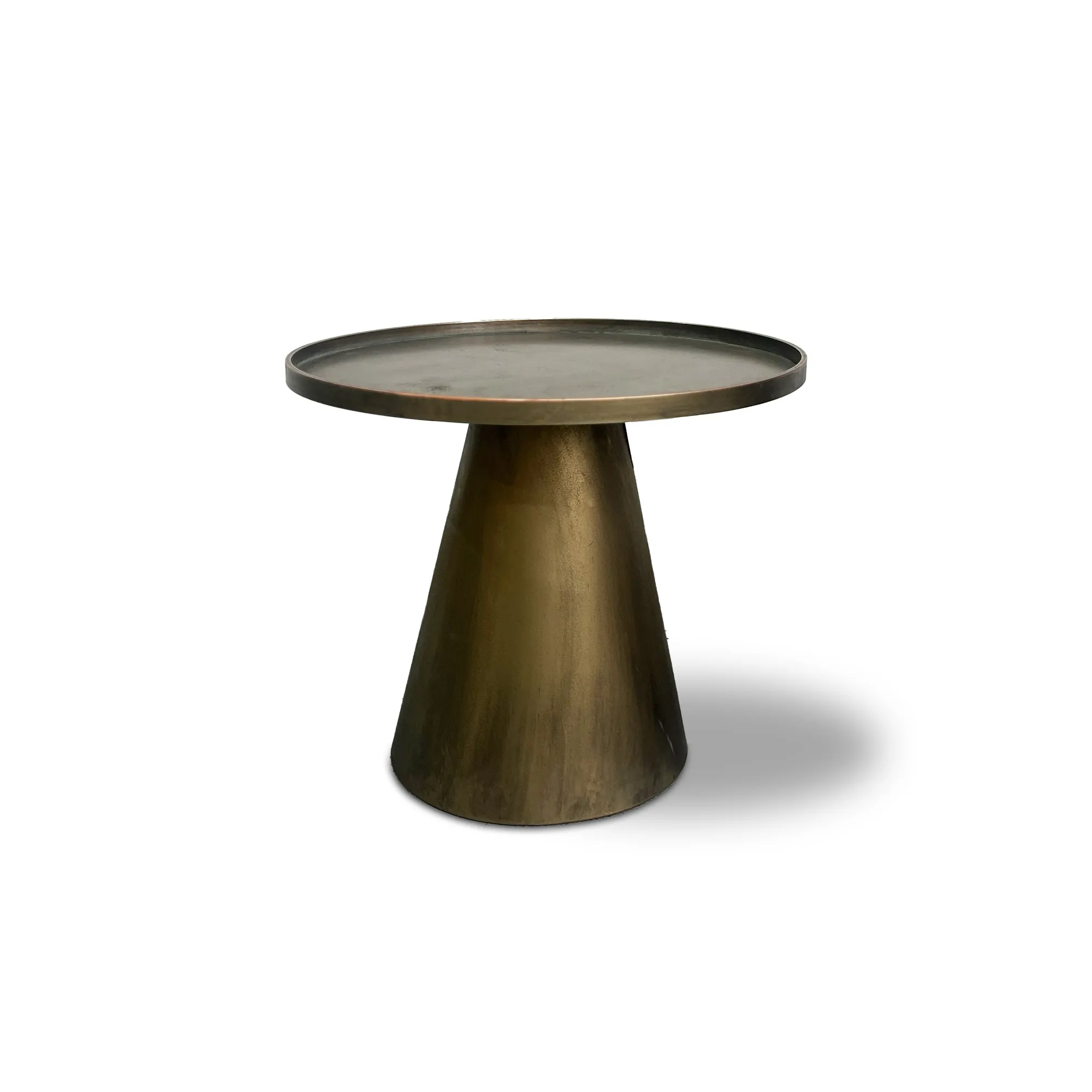 Beistelltisch 'Pierre', antik gold, Ø 45 cm, H 40 cm