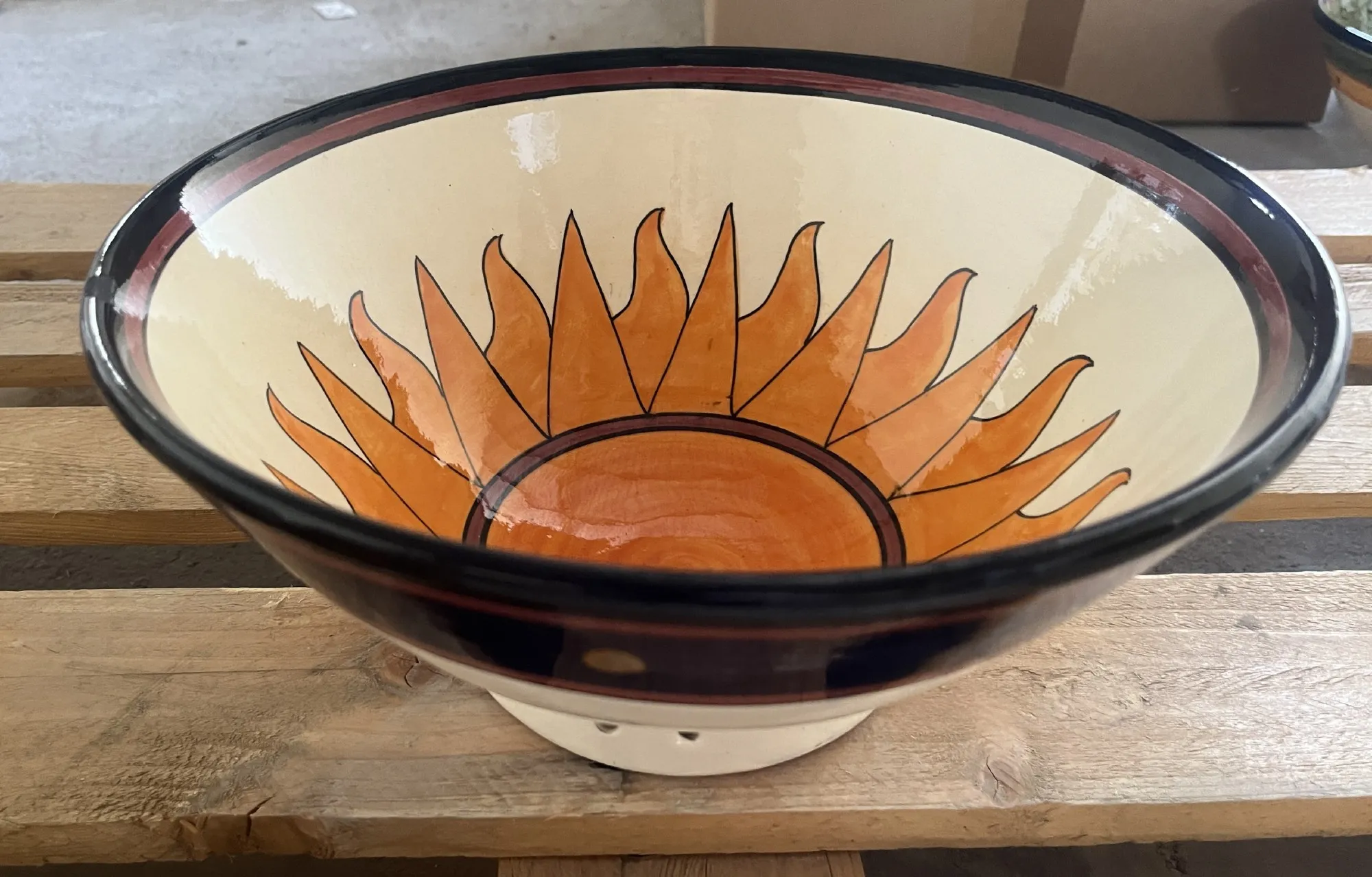 Zierschale 'Sonne', orange, Ø 30 cm, H 12 cm