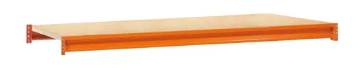 Zusatzebene mit Spanplatten für Schulte Weitspannregal W 100 | BxT 250x120cm | Fachlast 1.015kg | Orange/Verzinkt