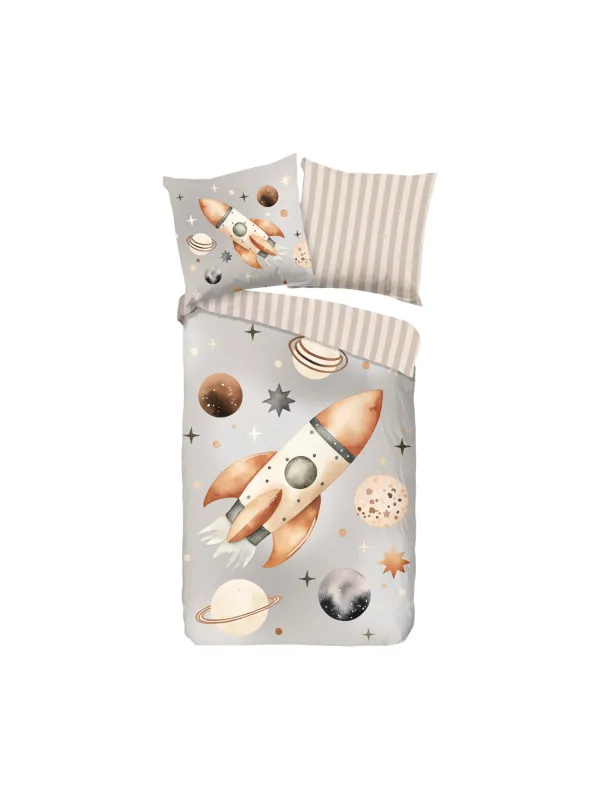 Good Morning Kinderbettbezug - Rocket Explorer - 140x220 cm