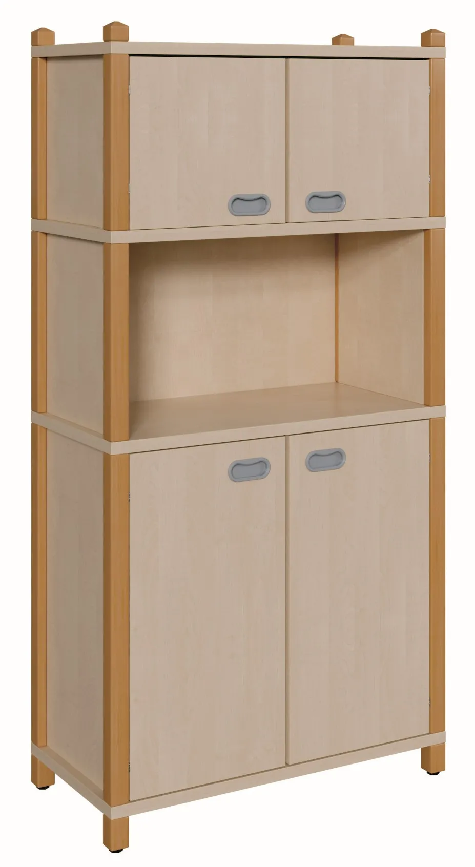 Stollenschrank mit mittigem Regalfach, Höhe: 160 cm