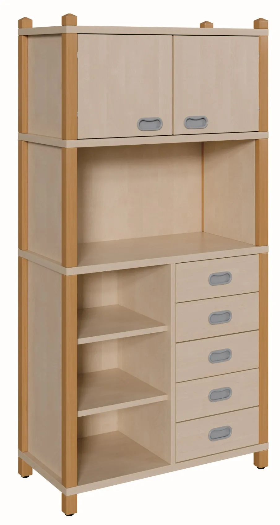Stollenschrank mit Schüben und Regalfächern, Breite: 82 cm