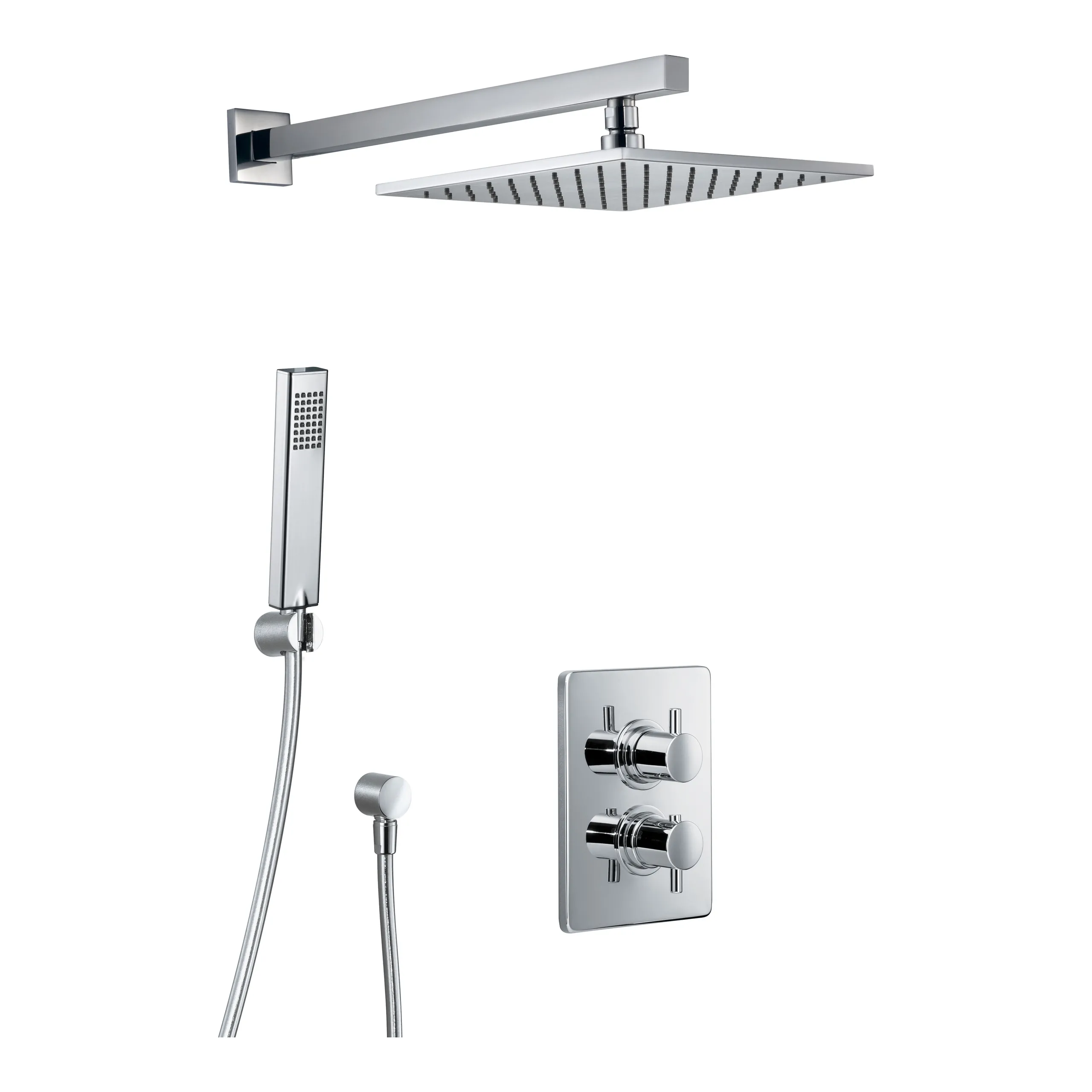 HSK Armatur „Shower-Set“ 3.04 Eckig in chrom