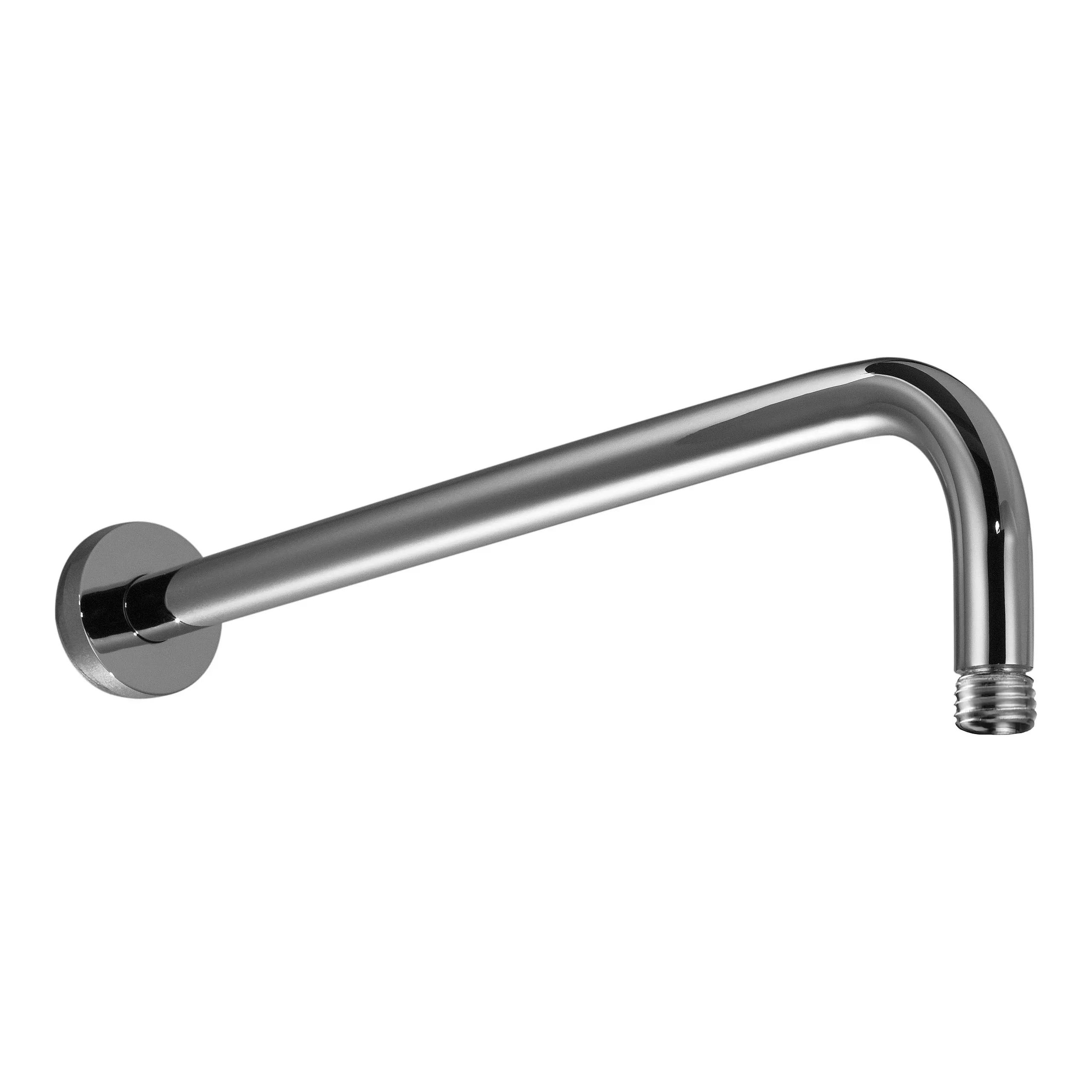 HSK Wandarm gebogen mit Rosette Rund ⌀ 2,3 × 9,8 cm Ausladung 440 mm in chrom