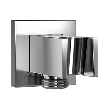 HSK Wandanschlussbogen Eckig Ausladung 76 mm in chrom