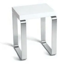 repaBAD Hocker „Orlando“ 36 × 30 × 45 cm in Arctic White