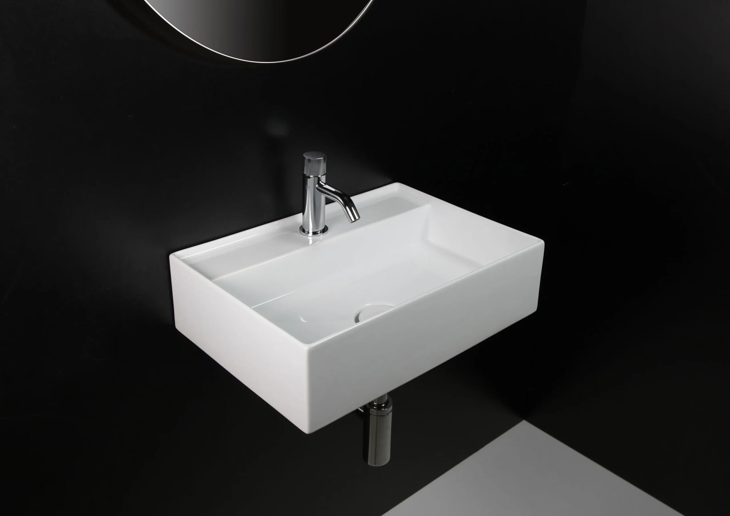 repaBAD Aufsatzwaschtisch „Wien“ 500 × 350 mm, ohne Hahnlochbohrung in Weiß