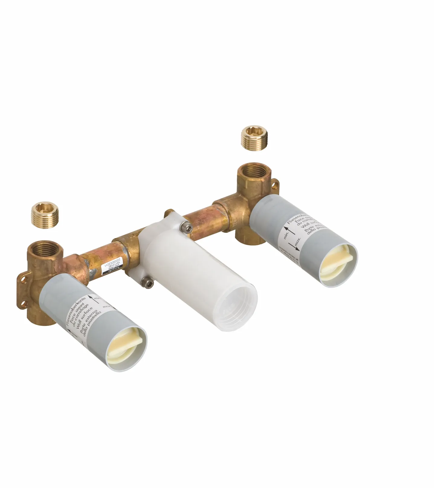 3-Loch Waschtischarmatur Axor Massaud Grundkörper Wandversion