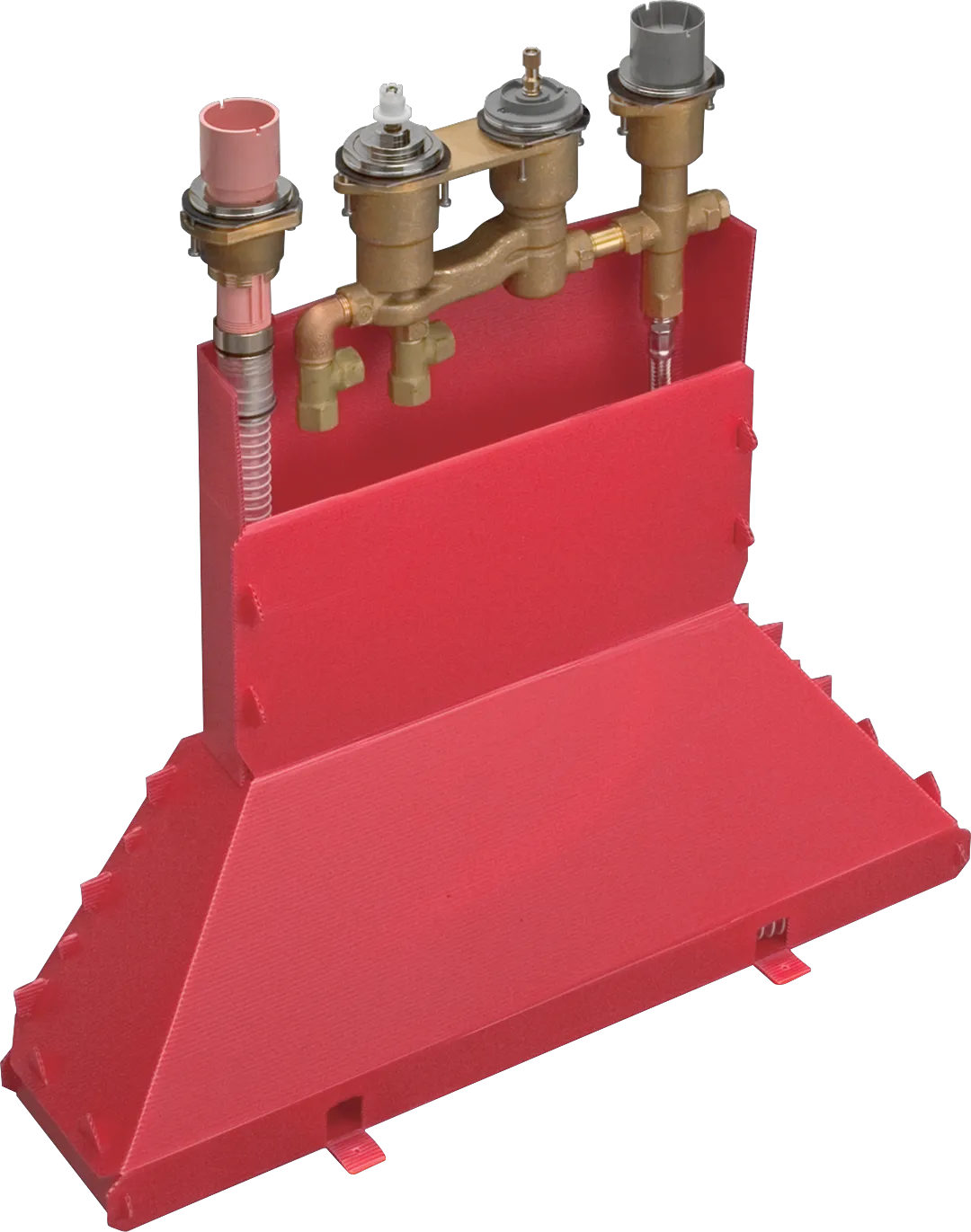 Grundkörper 4-Loch Wannenarm.Axor m.Thermostat f.Wannenrand m.Secuflexbox