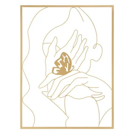 Dekorative Wandpaneele EISENPLATTE HANDS ON FACE CM 60X1X80 Mauro Ferretti