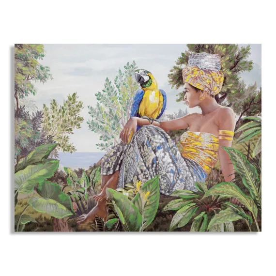 Moderne Gemälde AUF LEINWAND GEMALT KENDA HORIZONTAL CM 120X3X90 Mauro Ferretti