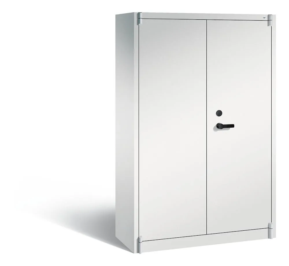 C+P Feuergeschützter Flügeltürenschrank Certos | HxBxT 195x120x50cm | Lichtgrau