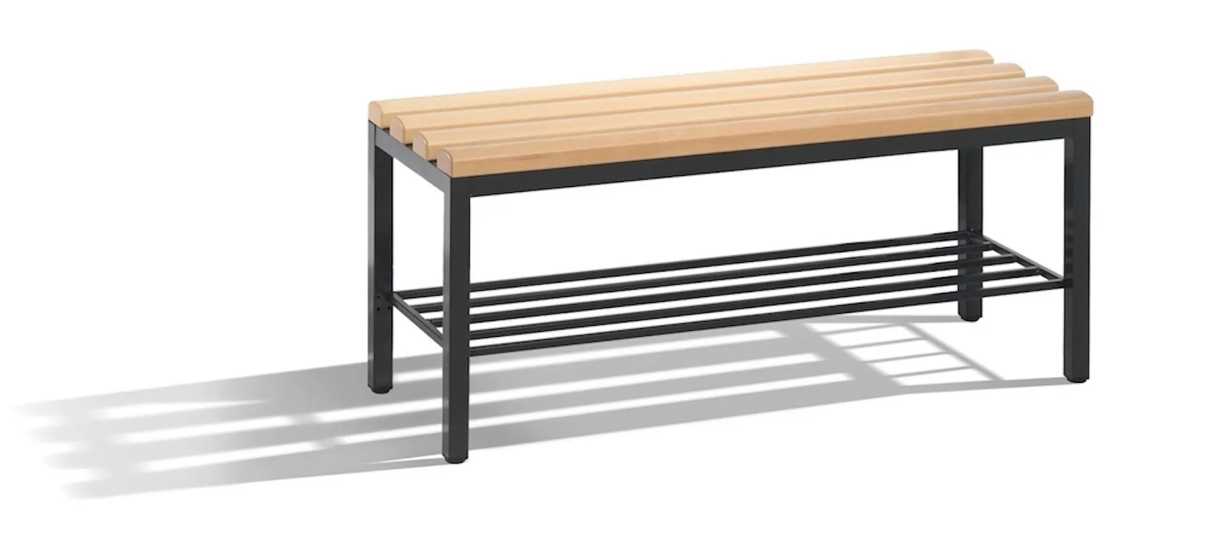 C+P Sitzbank mit Ablagefach | HxBxT 42x100x35cm | Schwarzgrau