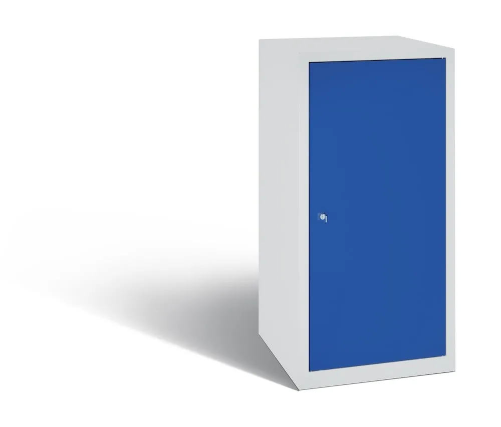 C+P Werkstattschrank | HxBxT 100x50x50cm | Lichtgrau/Enzianblau