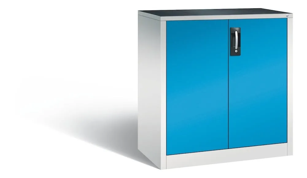 C+P Werkstattschrank | HxBxT 100x93x50cm | Lichtgrau/Lichtblau