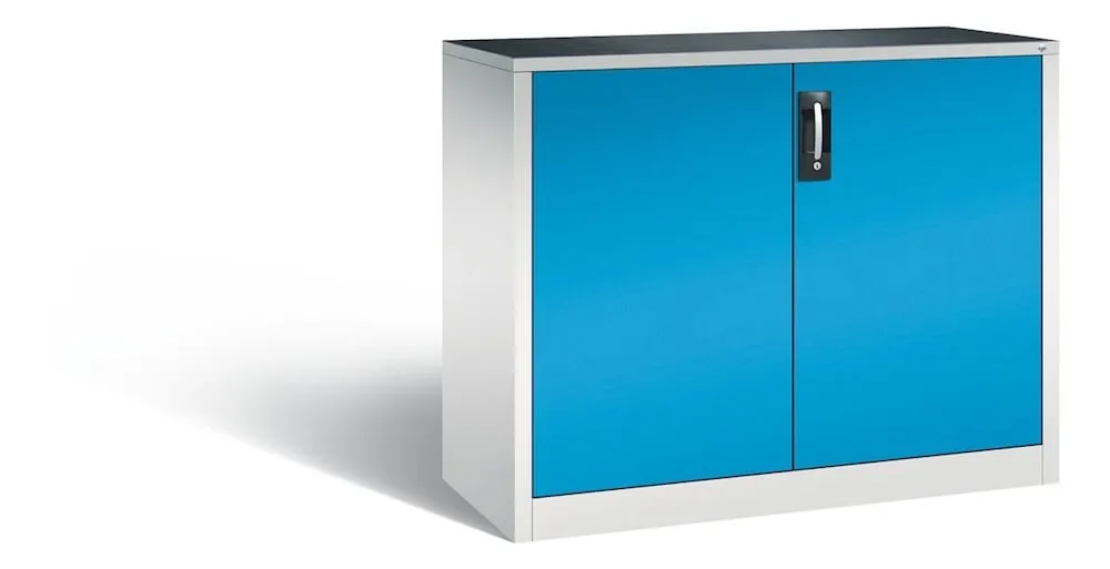 C+P Werkstattschrank | HxBxT 100x120x50cm | Lichtgrau/Lichtblau