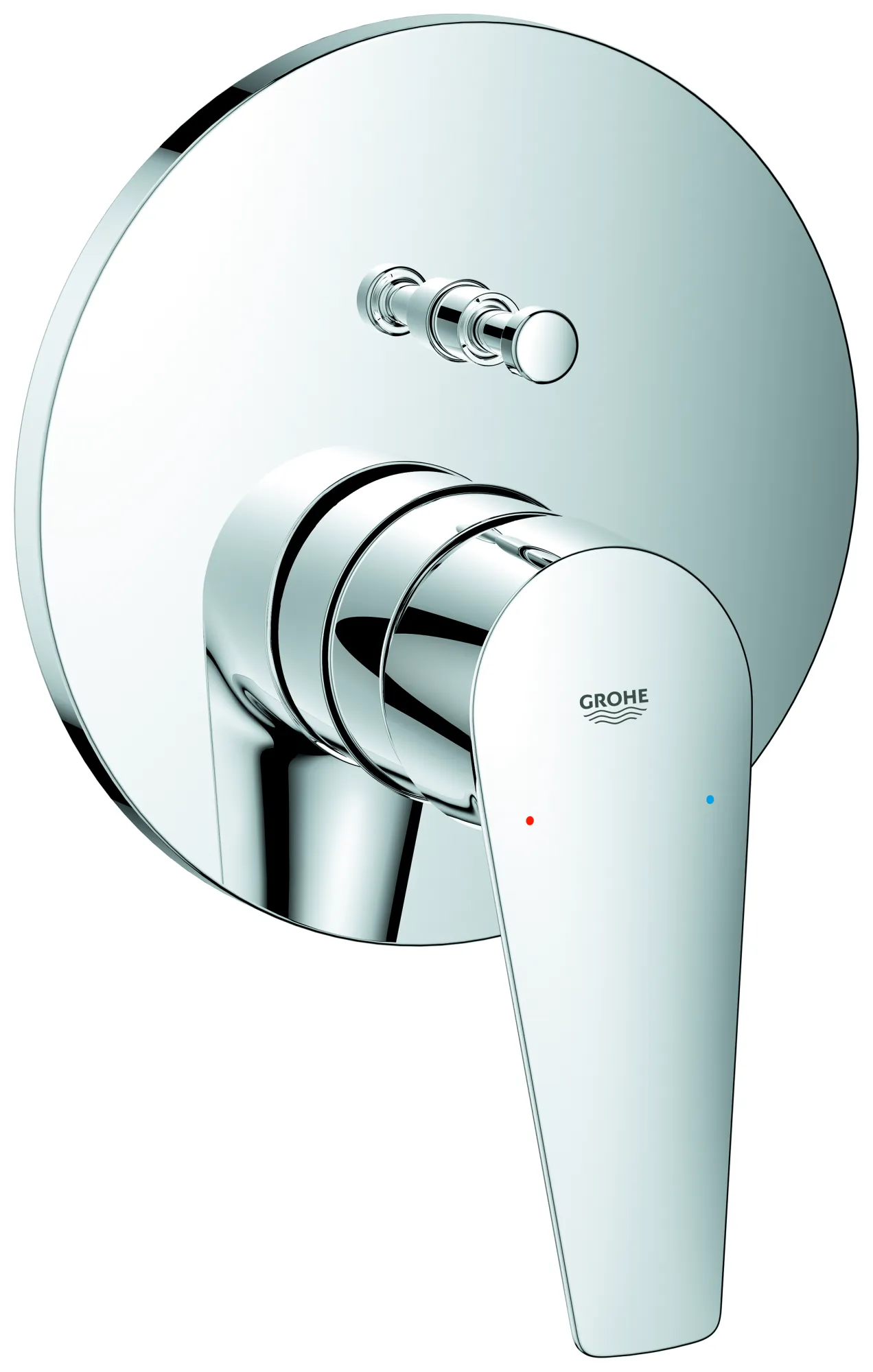 Einhand-Wannenbatterie BauEdge 24162_1, Fertigmontageset für Rapido SmartBox, automatische Umstellung: Wanne/Brause, chrom