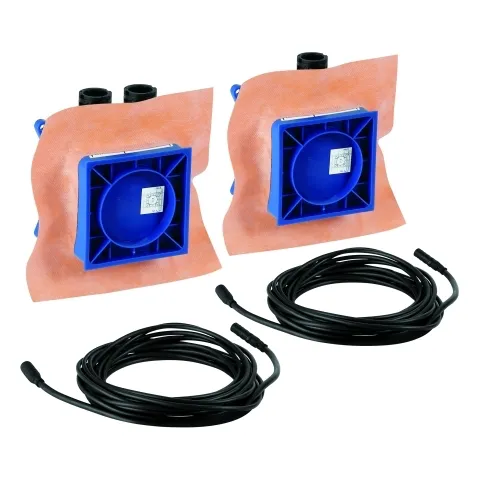 Rohbauset Lichtmodule Rainshower F-Series 29412, für den Einbau der Lichtmodule 36 359 000, 2 Rohbausets, 2 Verlängerungskabel 5 m