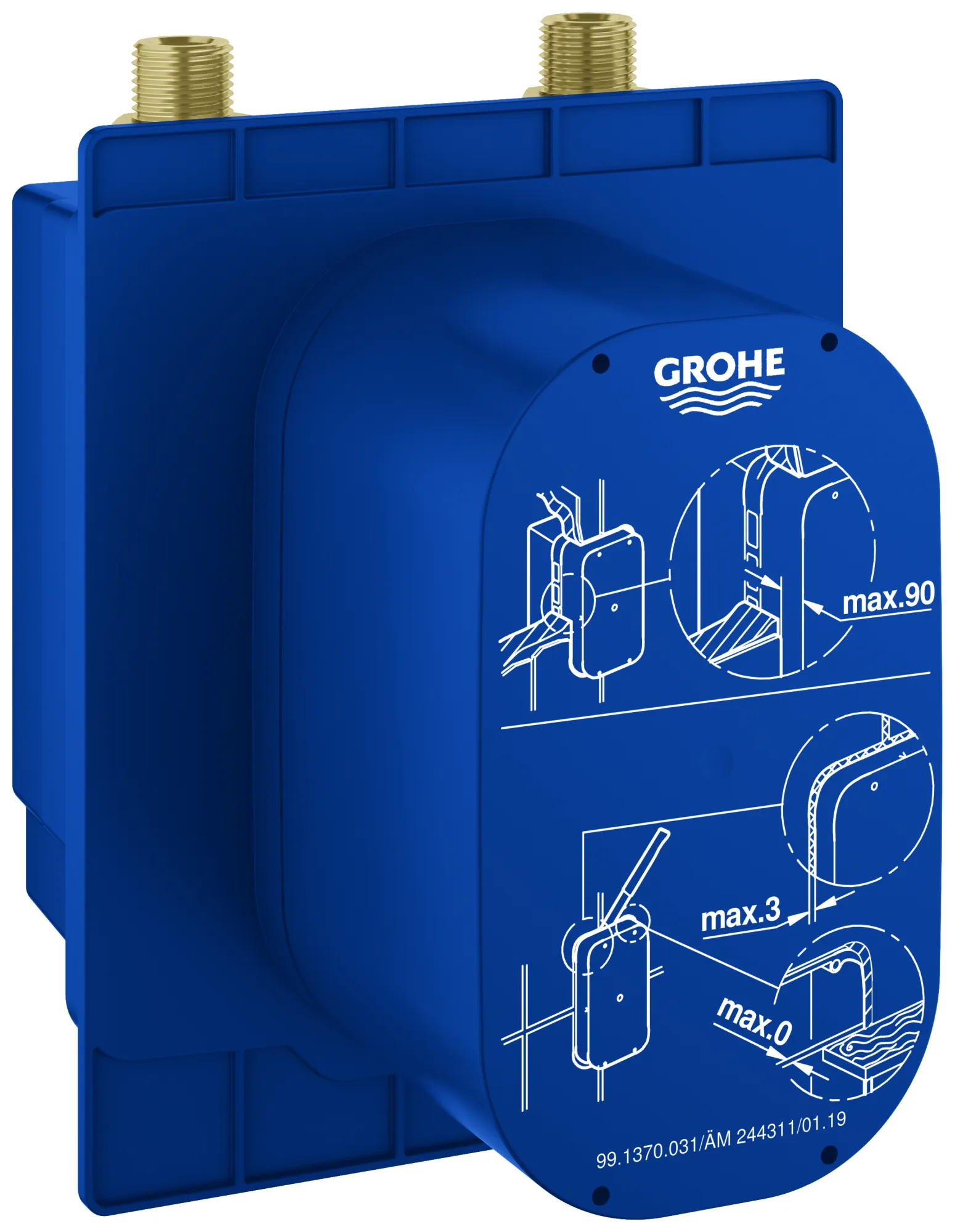 Unterputz-Einbaukasten Eurosmart CE 36339_1, mit Mischung, passend zu IR-Fertigmontagesets, mit Dichtmanschette, für normgerechte Wanddurchführung bei Wassereinwirkung nach DIN 18534:2017