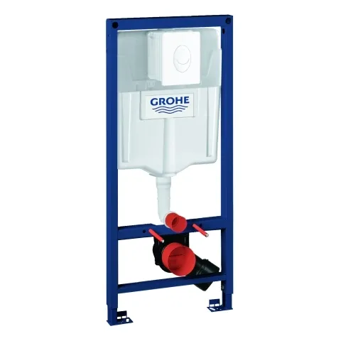 2-in-1 Set für WC Rapid SL 38764_1, 1,13 m Bauhöhe, Element für WC 1,13 m Bauhöhe, WC-Betätigung Skate Air in alpinweiß, vertikale Montage