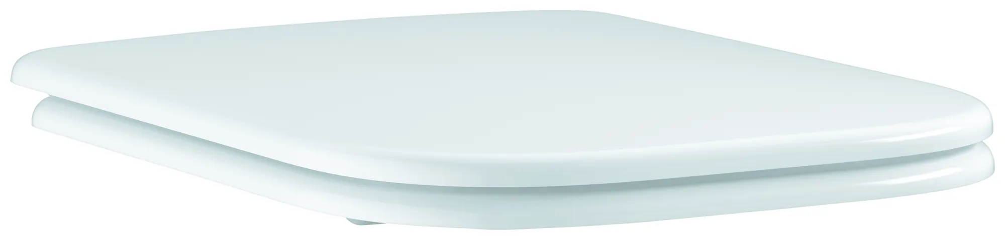 WC-Sitz BauEdge Keramik 39813, Soft Close, mit Deckel, Quick release, aus Duroplast, alpinweiß