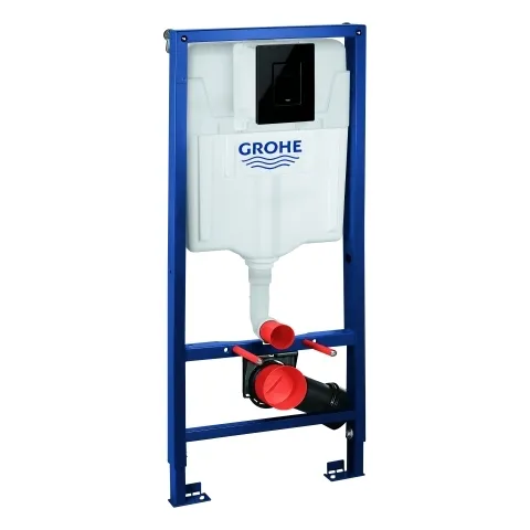 3-in-1 Set für WC Rapid SL 39940, 1,13 m Bauhöhe, Spülkasten GD 2, 6-9l, bestehend aus:, Rapid SL Element für WC (38 528 001), Skate Cosmopolitan Abdeckplatte, glossy black (38 732 KV0), Wandwinkel (38 558 00M)