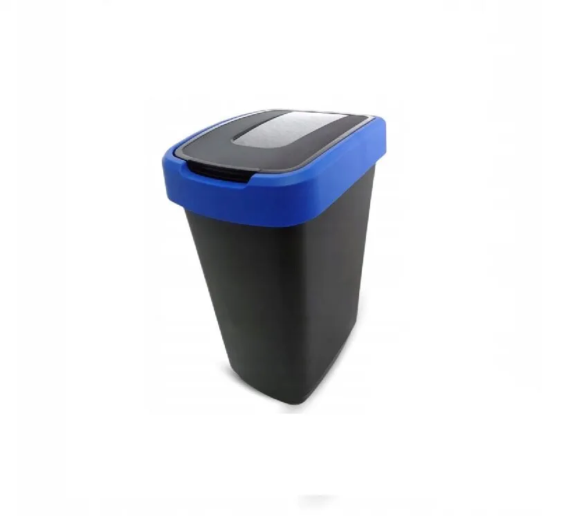 15L CLIP BIN MIT DREHKLAPPE Schwarz und blau Ferala