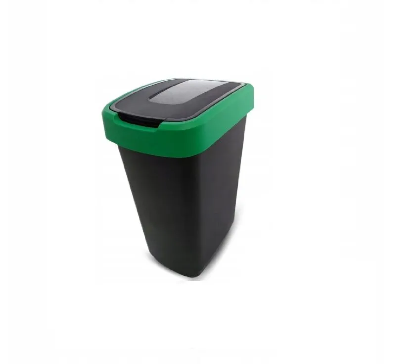 15L CLIP BIN MIT ROLLING CLAP Schwarz und grün Ferala