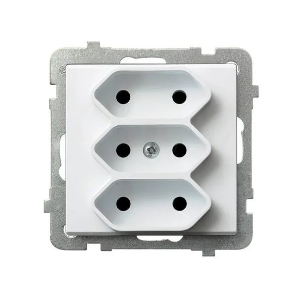 3-fach Steckdose EURO weiss Ospel Sonata GP-3R/m/00