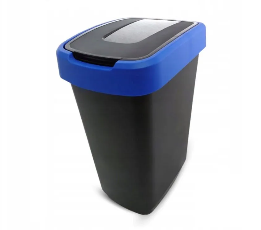 50L CLIP BIN WITH TURN-OFF BAG Schwarz und blau Ferala