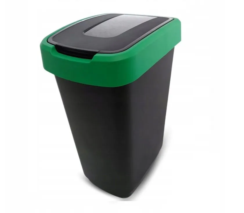 50L CLIP BIN WITH TURN-OFF BAG Schwarz und grün Ferala