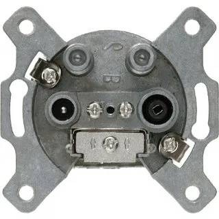 Antennen-Steckdose 4Loch 2SAT, TV, FM, Einzeldose 4594 Berker