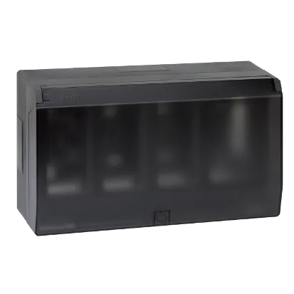 Aufputzgegäuse Simon 500  4× S500 6 × 845 grau/ graphit Kontakt Simon Connect  51040004-038