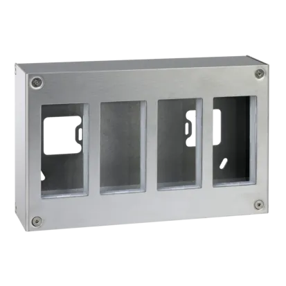 Aufputzgehäuse S500 METALL 4 Module 8x K45 Simon Connect 51000013-036