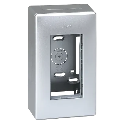 Aufputzgehäuse Simon 500 1 × S500 2 × K45 aluminium Kontakt Simon Connect 51000001-033