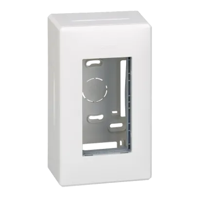 Aufputzgehäuse Simon 500 1 × S500 2 × K45 reinweiß Kontakt Simon Connect 51000001-030