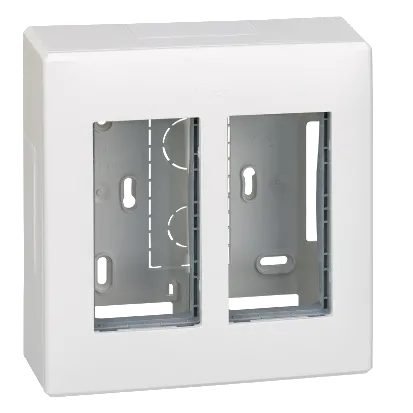 Aufputzgehäuse Simon 500 2 × S500 4 × K45 reinweiß Kontakt Simon Connect 51000002-030