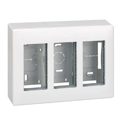 Aufputzgehäuse Simon 500 3 × S500 6 × K45 weiß Kontakt Simon Connect 51000003-030