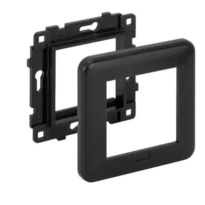 Aufputzunterstützung mit Rahmen K45 1 × K45 Grau Graphit Kontakt Simon Connect KR245/14