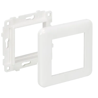 Aufputzunterstützung mit Rahmen K45 1 × K45 reinweiß Kontakt Simon Connect KR245/9