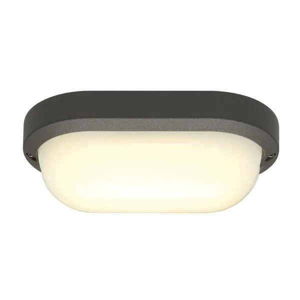 Außenleuchte Decken und Wandleuchte LED TERANG 2 3000K IP44 oval anthrazit SLV 229935