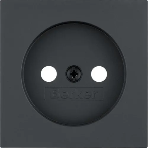 B. Frontplatte für Steckdose ohne Erdung, Anthrazit Berker