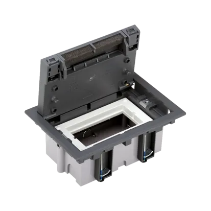 Bodendose  S500 1-Modul 2x K45 Tiefe: 70mm grau Simon Connect 52050001-035