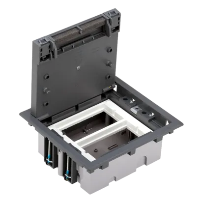 Bodendose  S500 2-Modul 4x K45 Tiefe: 70mm grau Simon Connect 52050002-035
