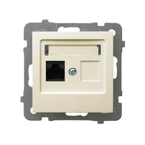 Computer Steckdose 1 fach, kat. 5e MMC weiss Ospel As GPK-1G/K/m/27