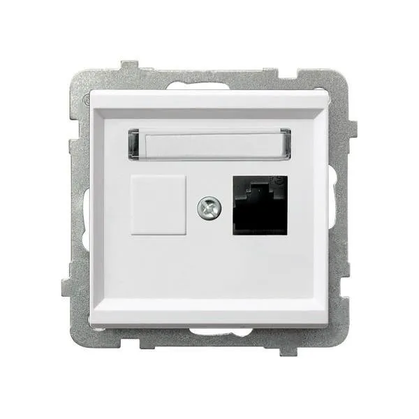 Computer Steckdose 1 fach, kat. 5e MMC weiss Ospel Sonata GPK-1R/K/m/00