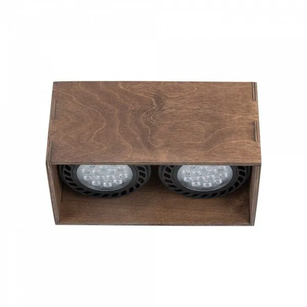 DALE II Deckenanbauleuchte 2xGU10 ES111 dunkles Holz Nowodvorski