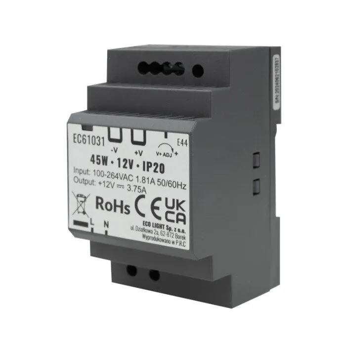 DIN-Schienen-Netzteil PREMIUM 12V 45W Eco Light