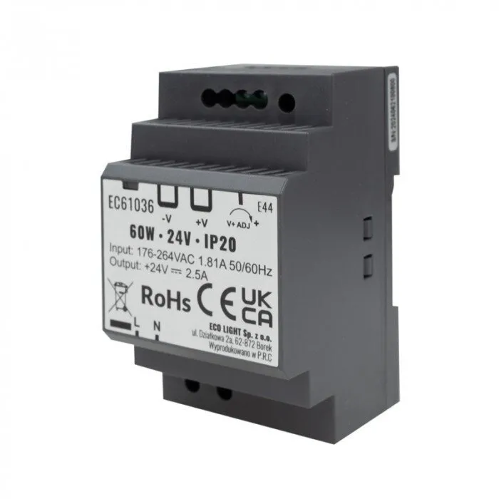 DIN-Schienen-Stromversorgung PREMIUM 24V 60W Eco Light
