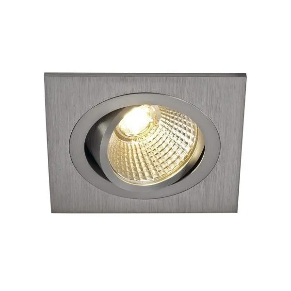 Deckeneinbauleuchte Halogen NEW TRIA LED DL SQUARE SET, Aluminium matt, 6W, 3000K 38°  SLV 113916